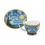 Filiżanka Carmani Vanessa 100ml espresso ze spodkiem - V. van Gogh, Gwiaździsta noc - 3
